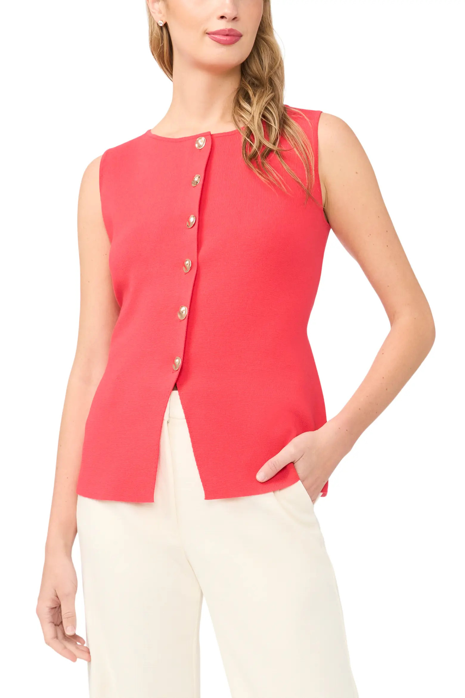Sleeveless Button-Up Shirt (Women) | Nordstrom | Nordstrom