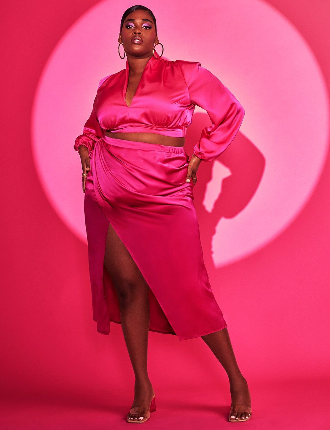 Pleated Satin Skirt | Women's Plus Size Skirts | ELOQUII | Eloquii