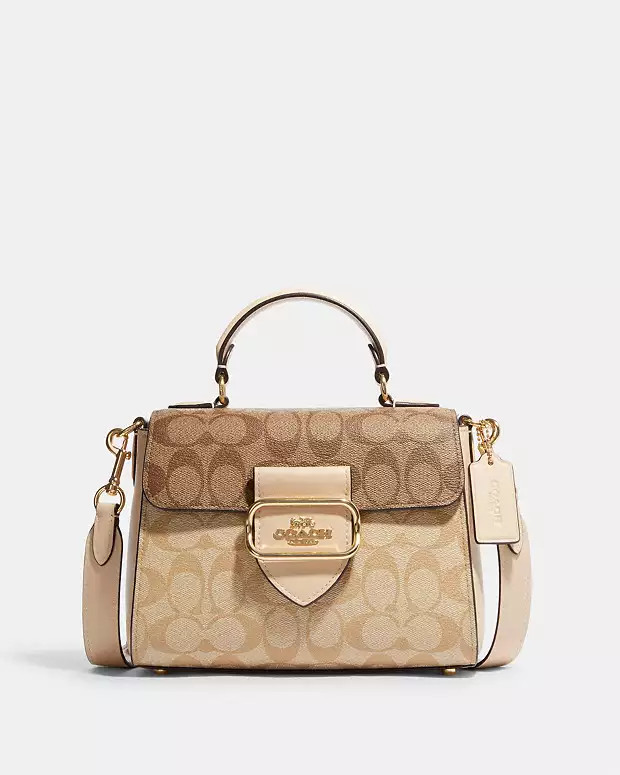 Morgan Top Handle Satchel In Blocked Signature Canvas | Coach Outlet US