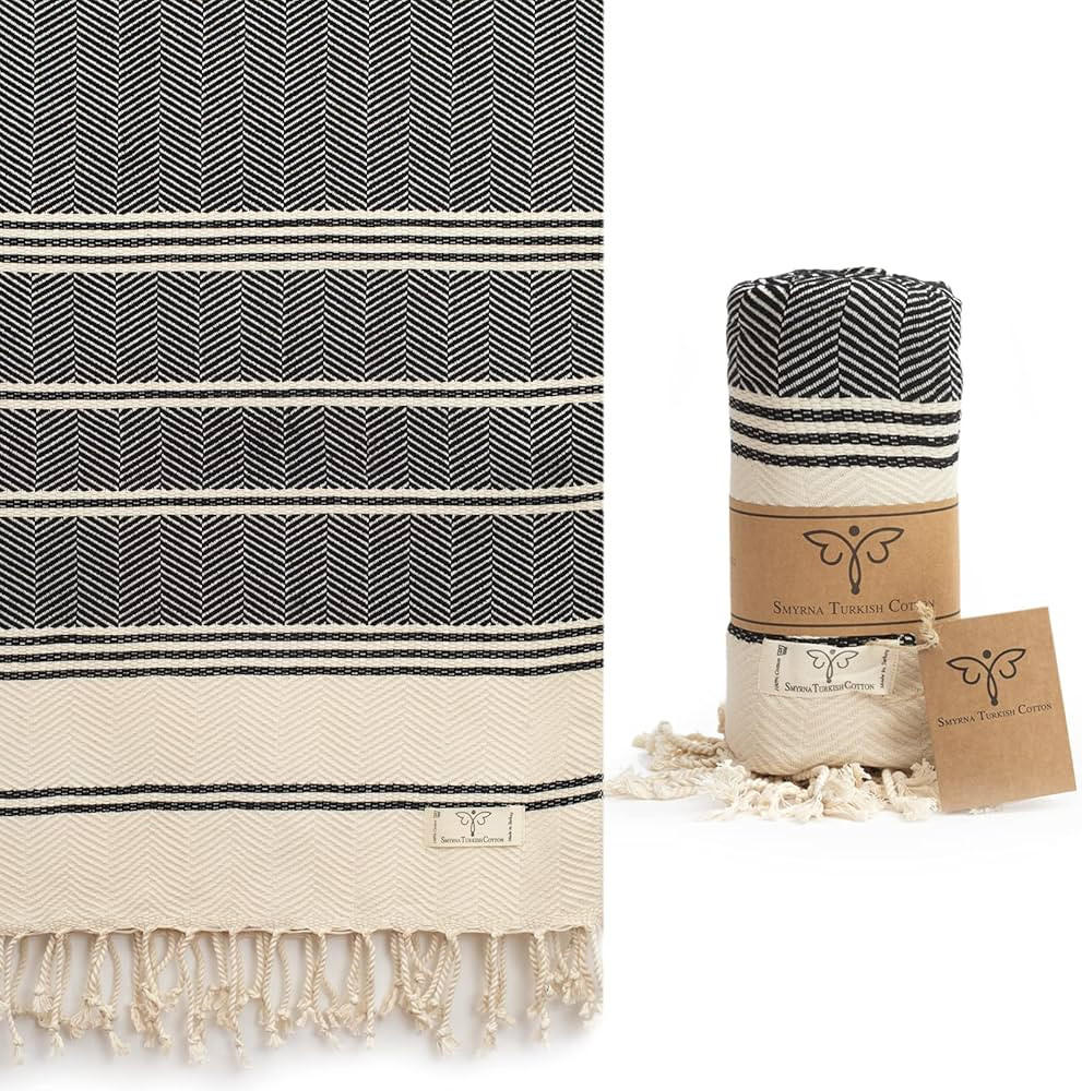 Smyrna Aegean Series Original Turkish Beach Towel | 100% Cotton, Prewashed, 37 x 71 Inches | Pesh... | Amazon (US)