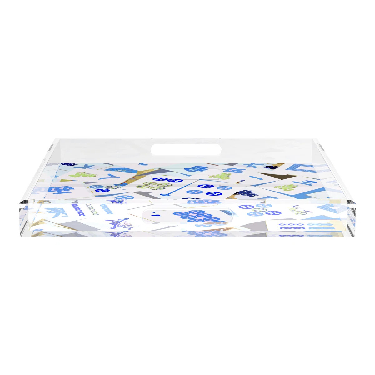 Nicolette Mayer Mahjong Abstractpinks Acrylic Square Decorative Tray | Perigold | Perigold