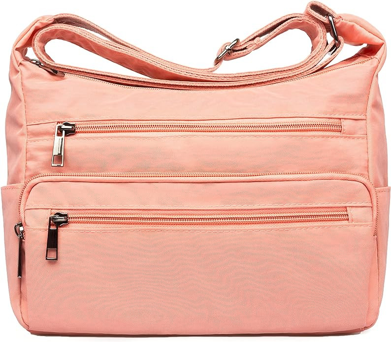 VOLGANIK ROCK RFID Purses for Women Fabric Nylon Multi Pocket Crossbody Bag Ladies Travel Handbag | Amazon (US)