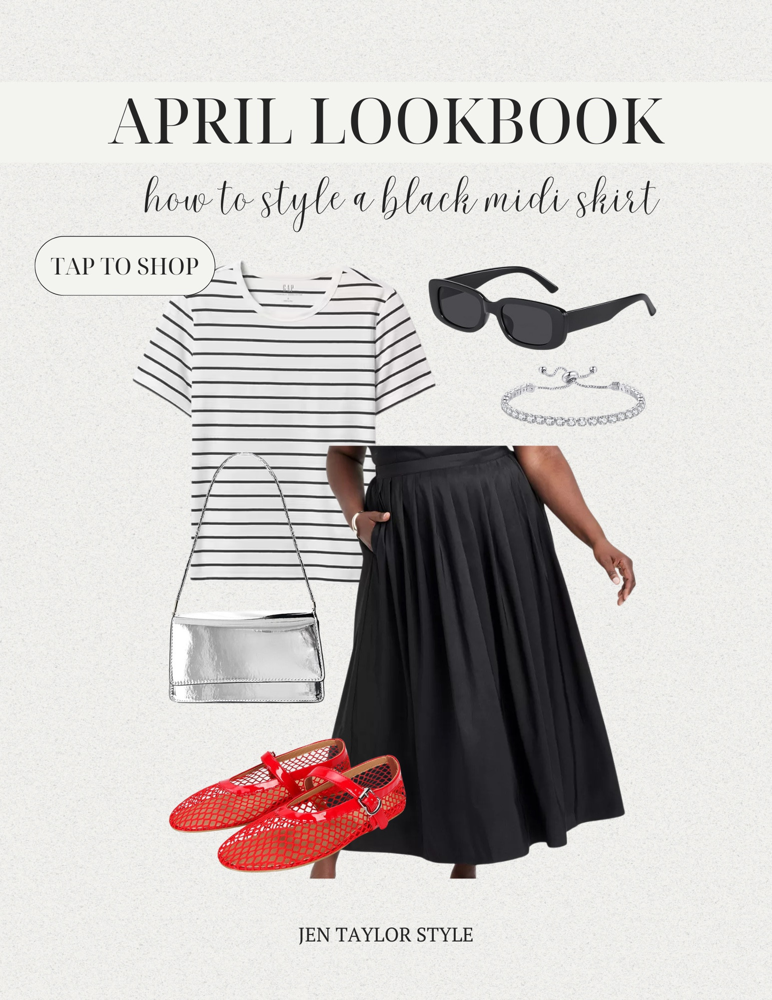 How to style a black midi skirt with a stripe tshirt for spring  

#LTKShoeCrush #LTKFindsUnder50 #LTKStyleTip