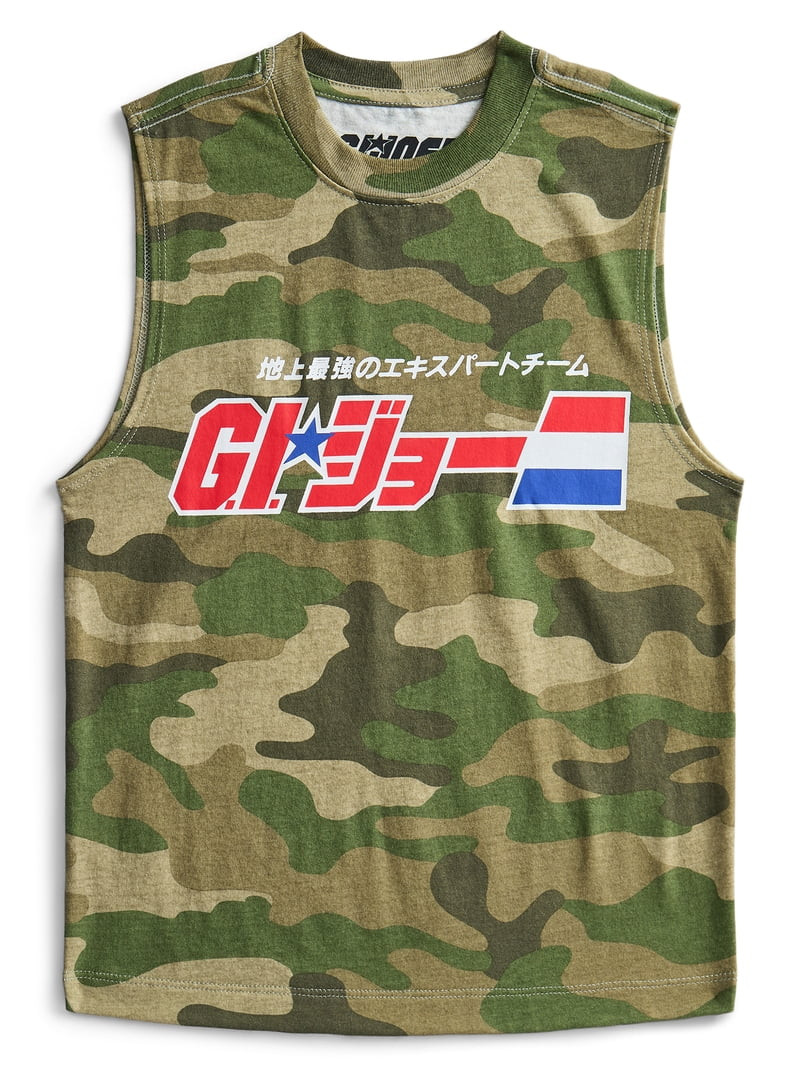 G.I. Joe Boys GI Joe Surf Team Graphic Muscle Tank Top, Sizes 4-18 | Walmart (US)