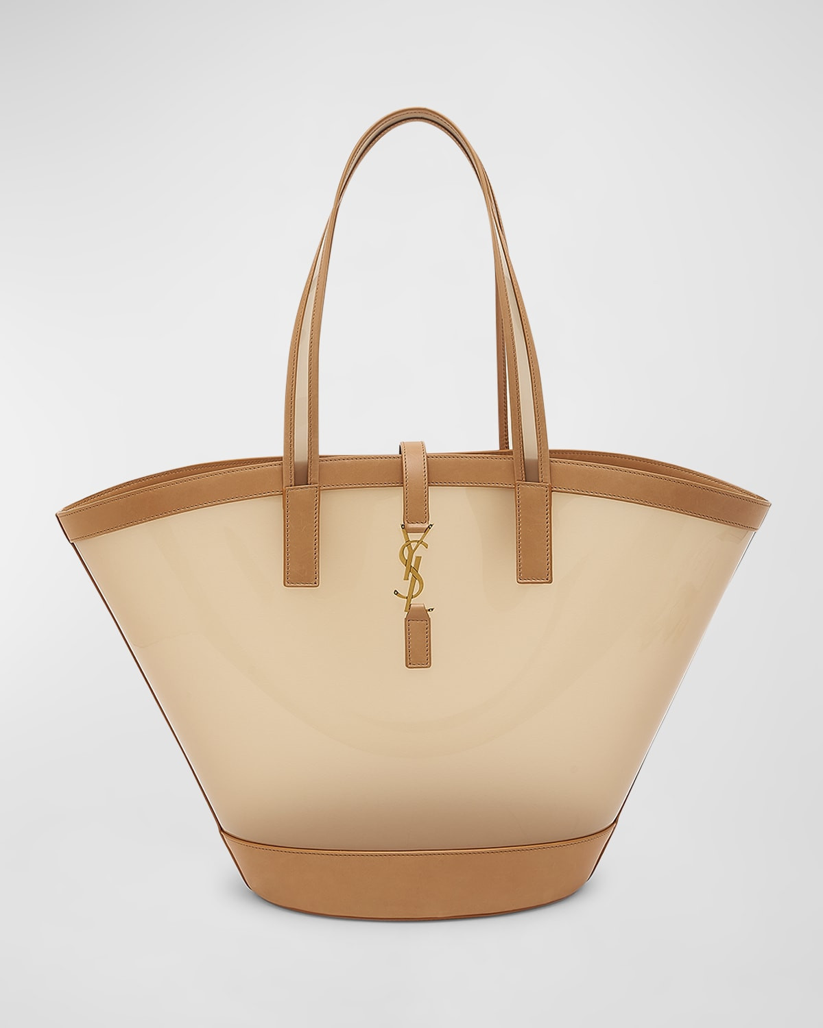 Medium YSL Vinyl Tote Basket Tote Bag | Neiman Marcus