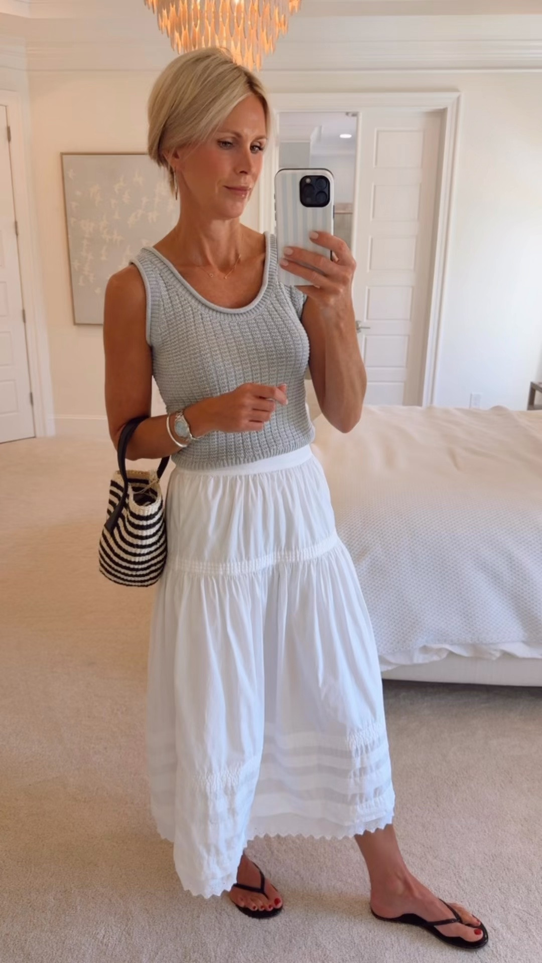 This has been one of my favorite outfits lately. 🤍 I love finding pieces that are easy to throw on but still feel put together, and this Quince skirt is one I keep reaching for. The tank is such a great basic, and both pieces will transition so well into fall with a lightweight sweater or jacket. @Quince #QuincePartner

Quince, summer outfit, midi skirt, tank top, elevated basics, everyday style, affordable fashion, fall transition outfit

#LTKootd #LTKmomlife #LTKSeasonal