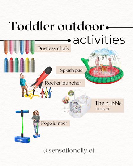 Summer is right around the corner.  Stock up now on some of my go to outdoor activities for my toddlers. 

#summertime #summeractivities #kidsactivities 



#LTKFind #LTKSeasonal #LTKbaby