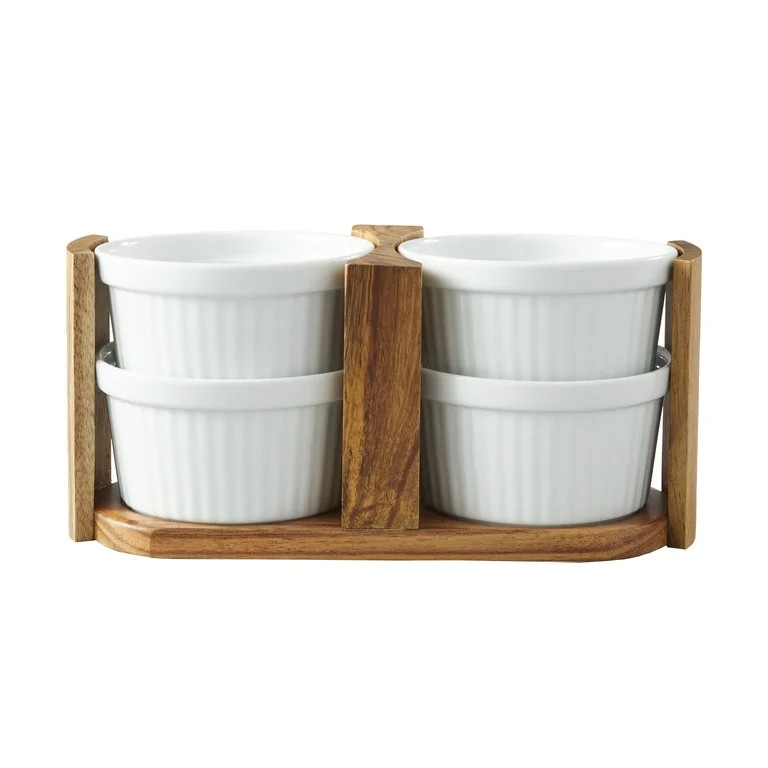 Better Homes & Gardens Acacia Wood Ramekin Caddy Set, 1.12 pounds - Walmart.com | Walmart (US)