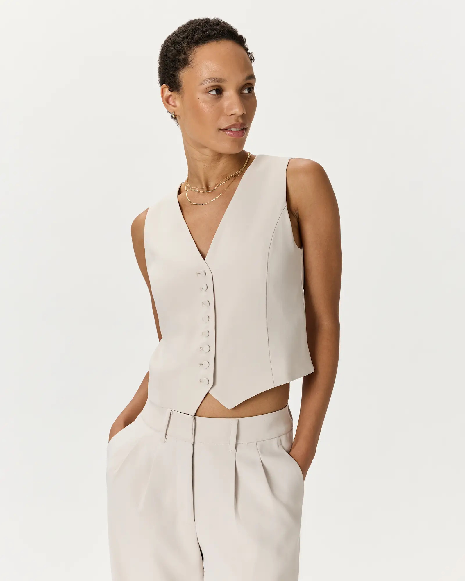 Fluid Crepe Vest | Quince