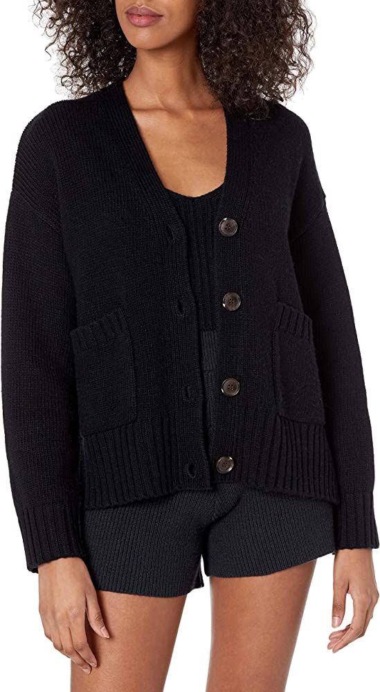 The Drop Women's Brigitte Chunky Button Front Pocket Ribbed Cardigan | Amazon (US)