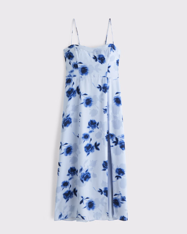 The A&F Camille Midi Dress | Abercrombie & Fitch (US)