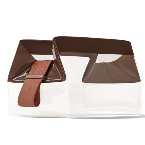 Cadence Parcel - Clear Kit with Magnetic Closure - Durable and Leak-Resistant Travel Toiletry Kit - TSA-Compliant & Modular Design - Hygiene Bag for Travel Essentials - 1 Qt - Chestnut | Amazon (US)