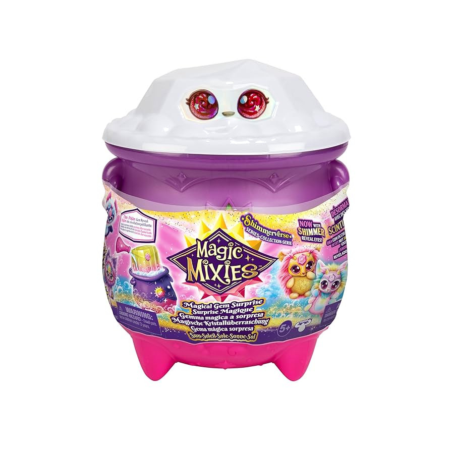 Magic Mixies Magical Gem Surprise Cauldron: Sun. with New Shimmer Eyes! Reveal an Mixie Plushie f... | Amazon (US)