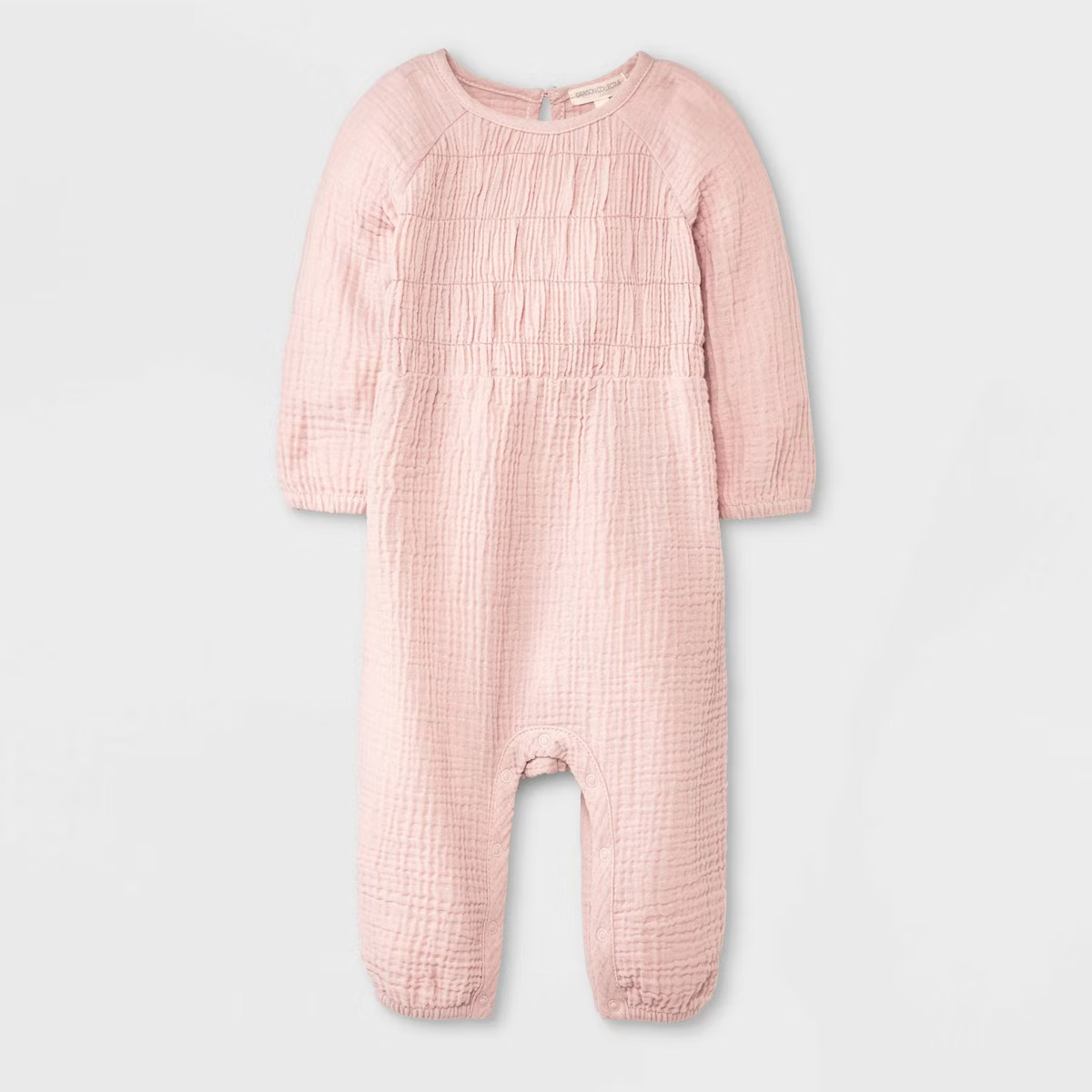 Grayson Collective Baby Girls' Smocked Gauze Bubble Romper | Target