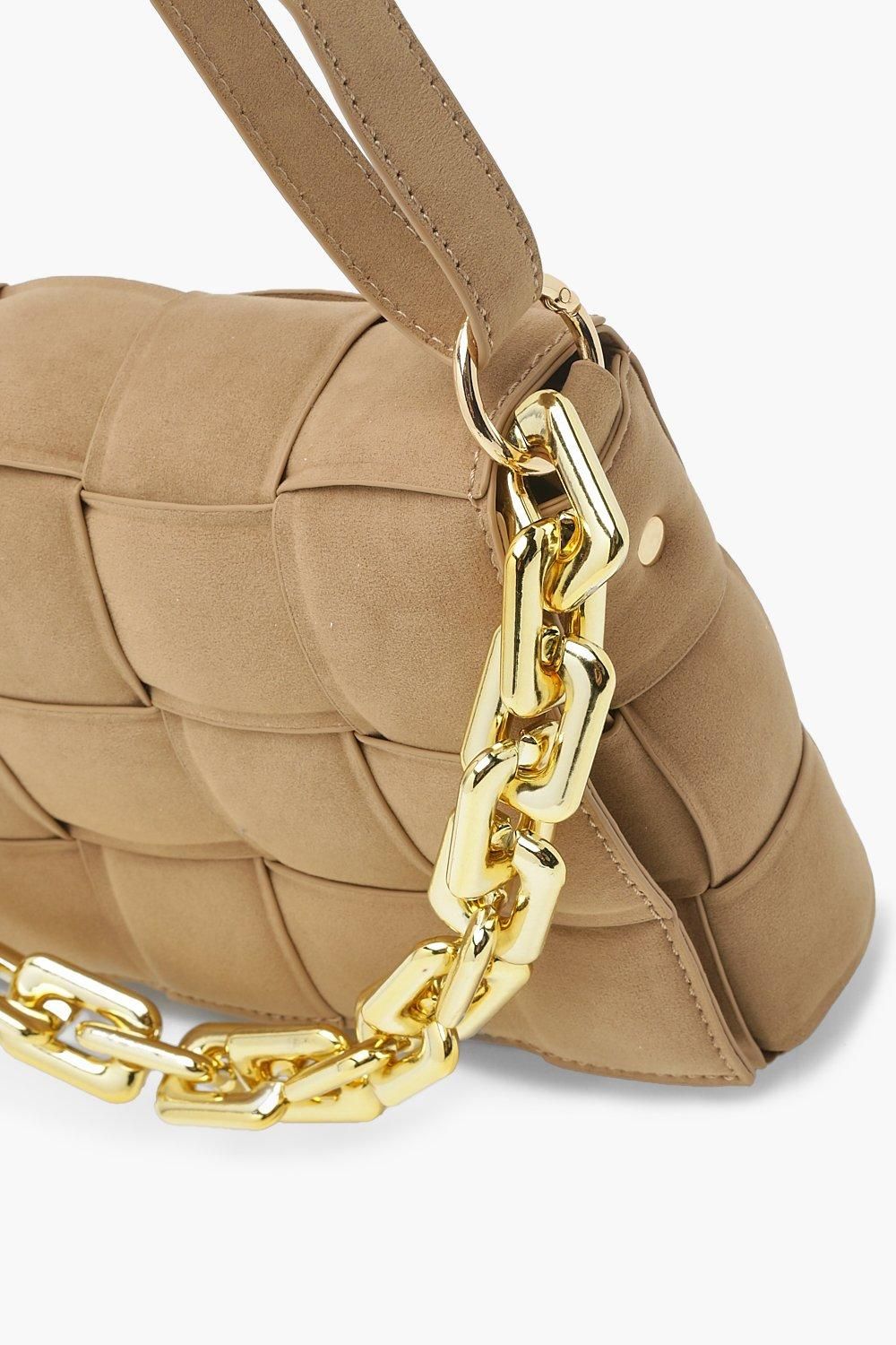 Quilted Chunky Chain Bag | Boohoo.com (US & CA)