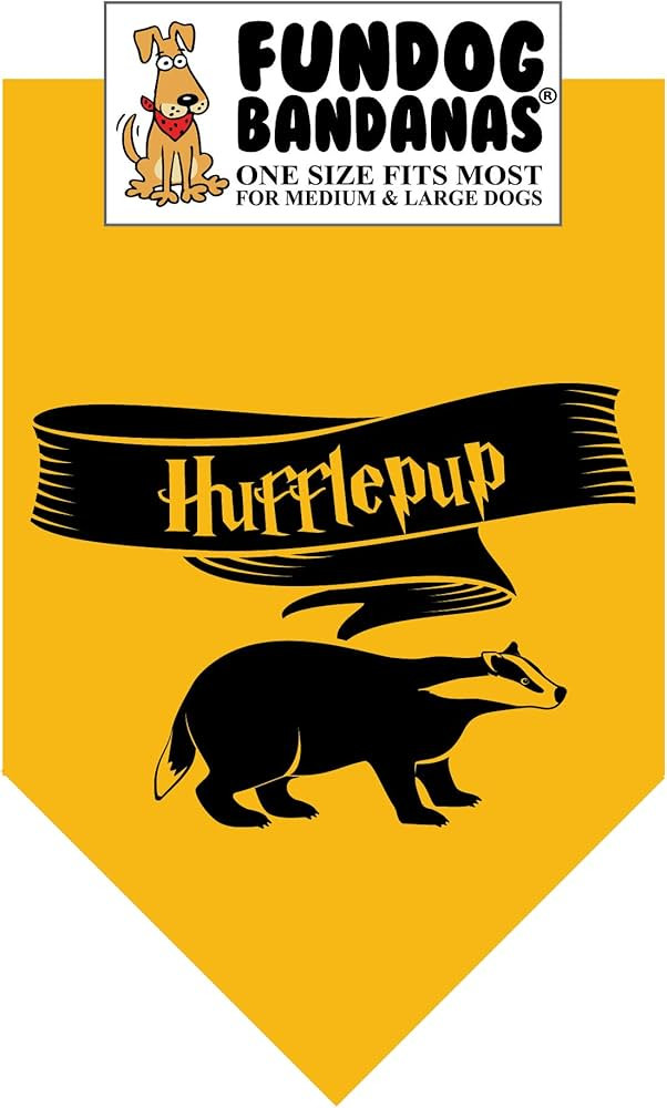 HP Hufflepup Dog Bandana (One Size Fits Most for Medium to Large Dogs) | Amazon (US)
