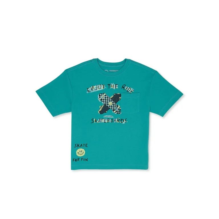 Wonder Nation Boys Oversized Graphic Pocket Tee, Sizes 4-18 & Plus | Walmart (US)