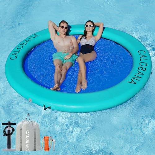 Amazon.com: CALOBANA 8' x 8' Heavy Duty Floating Hammock for Multi Person Party Lake Floating Isl... | Amazon (US)