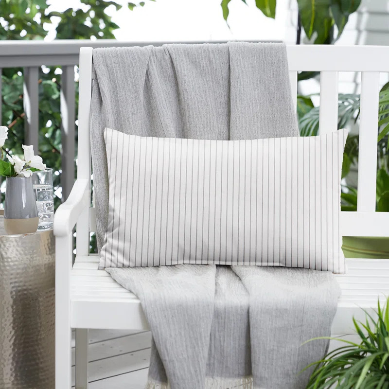 Outdoor Striped Lumbar Pillow | Wayfair Professional