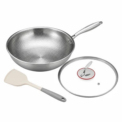 12.6-inch titanium pans for cooking, titanium pan PFOA free，uncoated titanium frying pan, Titanium Skillet，titanium frying pan nonstick，titanium wok，S | Wayfair North America