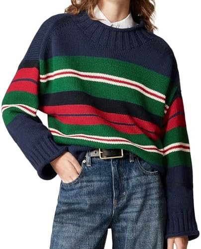 Women's Oversized Roll Neck Sweater Long Sleeve Chunky Knit Pullover Cozy Fall Winter Tops Casual... | Amazon (US)