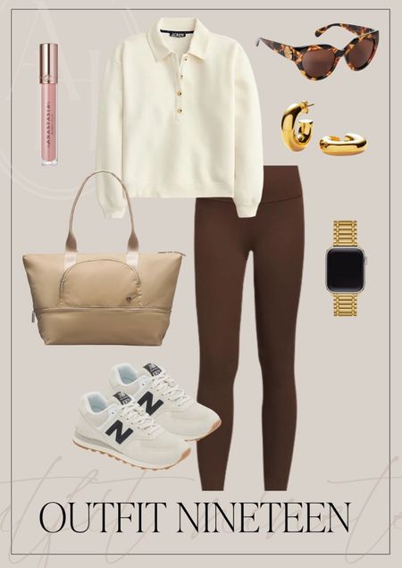 Casual fall outfit idea. I love this polo shirt and favorite Lululemon leggings! 

#LTKbeauty #LTKSeasonal #LTKstyletip