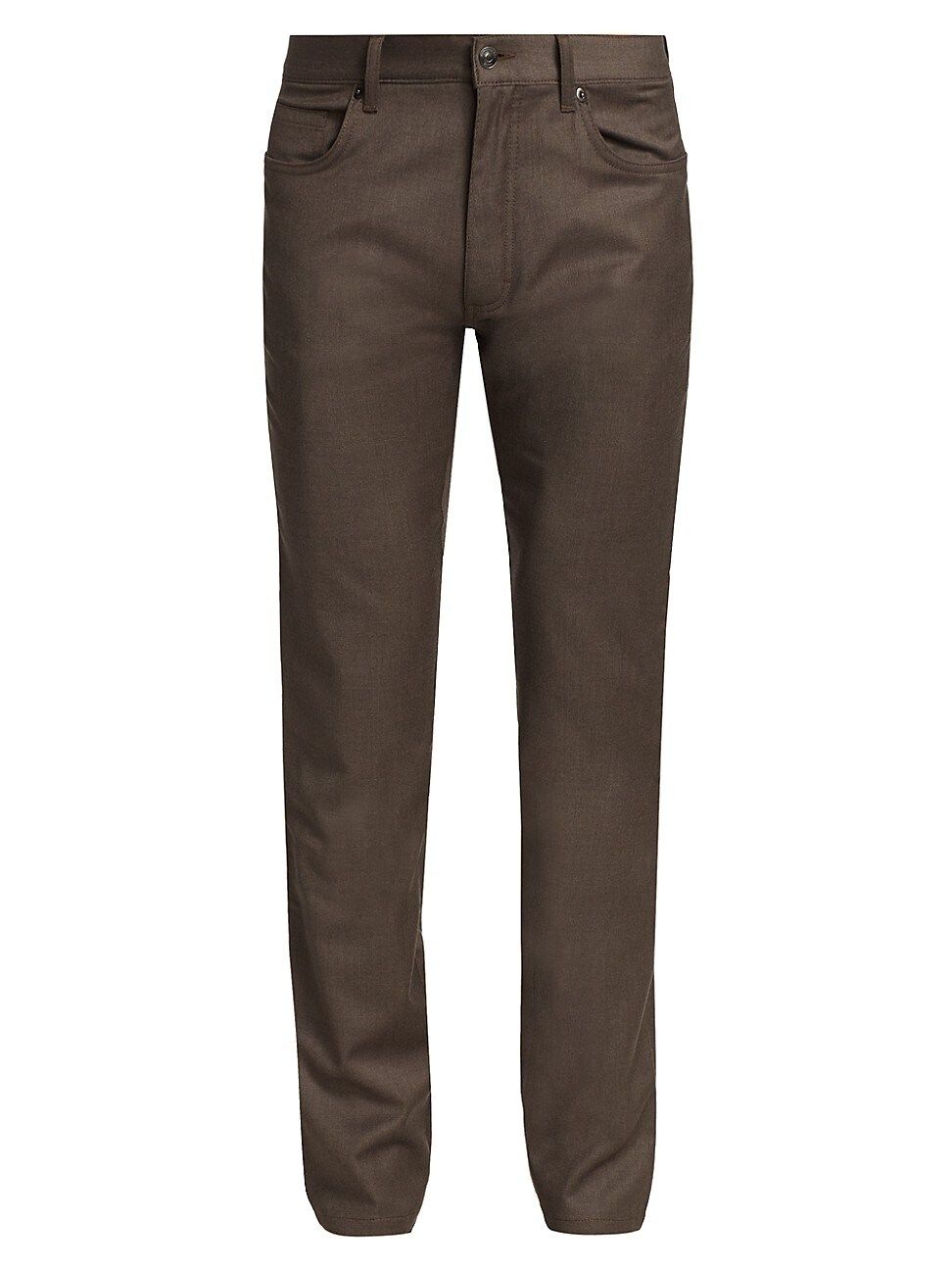 Ermenegildo Zegna Men's Flanell Wool Slim Pants - Brown - Size 40 | Saks Fifth Avenue