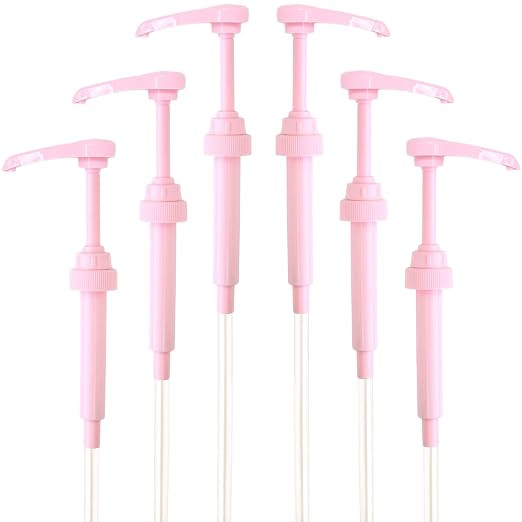 Pink Coffee Syrup Pump for 750 ml Bottles (Pack of 6) Fits Jordans Skinny, Torani, DaVinci, Upour... | Amazon (US)