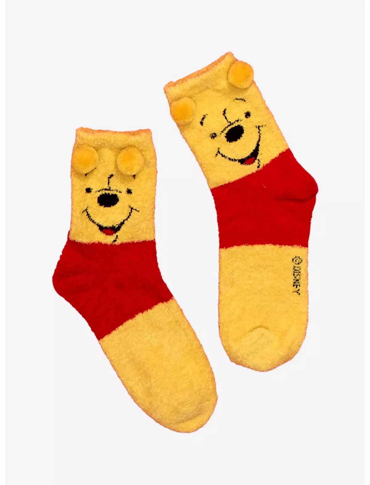 Disney Winnie The Pooh Pom Ears Fuzzy Socks | Hot Topic