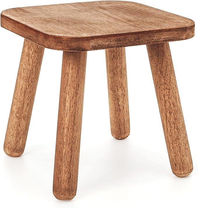 Youeon 9 Inch Small Wooden Step Stool, Non-Slip One Step Stool for Adults, Holds up to 300 Lbs, P... | Amazon (US)