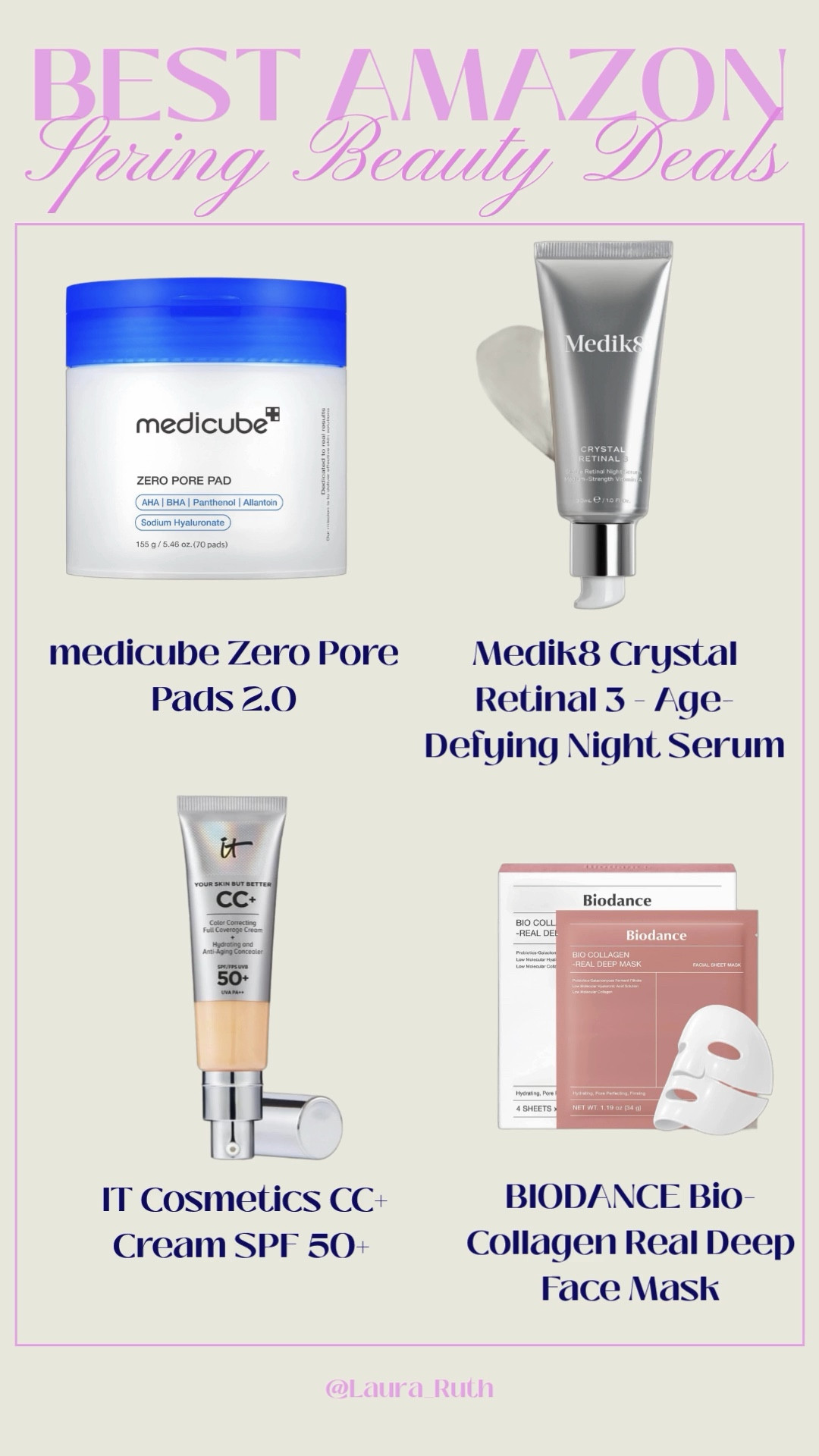 Last day to shop the Amazon Spring Beauty Deals ✨ 

My top picks:
• Pore-refining toner pads for smoother skin
• A powerful retinal night serum for serious glow goals
• The CC cream that gives coverage + SPF in one step
• A collagen sheet mask that makes your skin look instantly refreshed

Everything is linked here so you can easily shop before the deals disappear tonight! 🛍️ 

#LTKspring #LTKbeauty #LTKuk