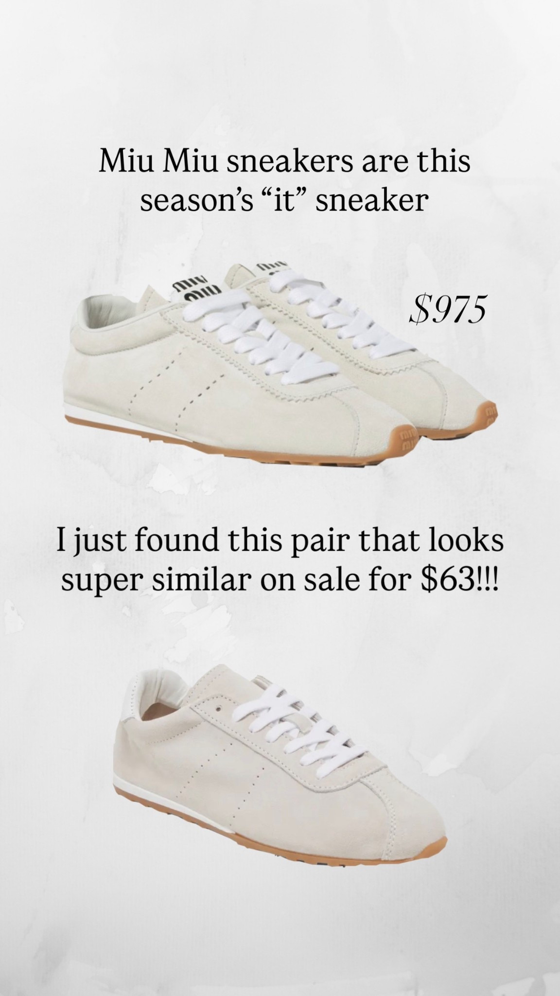 Miu Miu sneaker dupe 