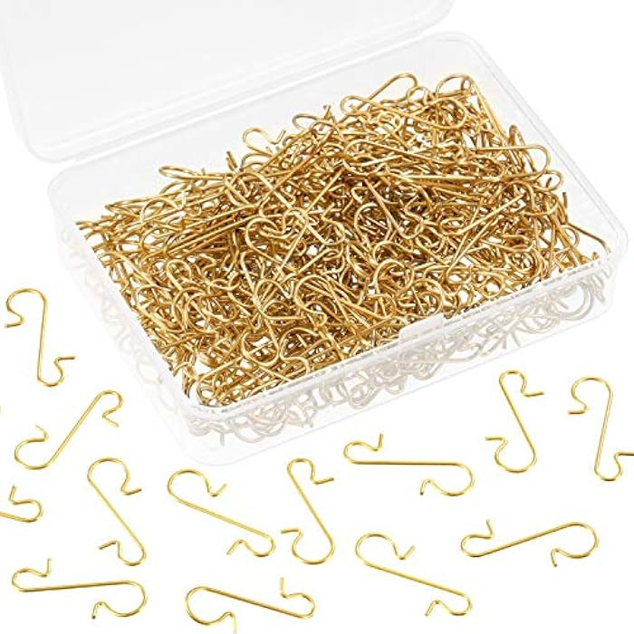 Tatuo Xmas Ornament Hooks Metal Wire Hooks Ornament Hangers with Storage Box for Christmas Tree D... | Amazon (US)