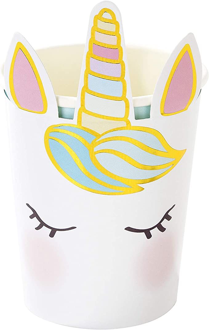 Talking Tables Pack of 8 (9oz / 250ml) Shaped Face Paper Party Cups, Birthday Partyware Tableware... | Amazon (US)