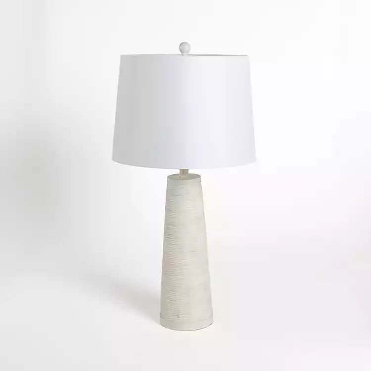 New! Light Blue Textured Taper Table Lamp | Kirkland's Home