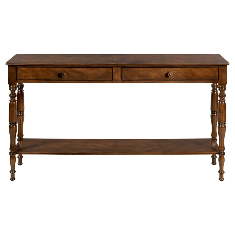 Leeward French Country Montserrat Hardwood Rectangular Console Table | Kathy Kuo Home