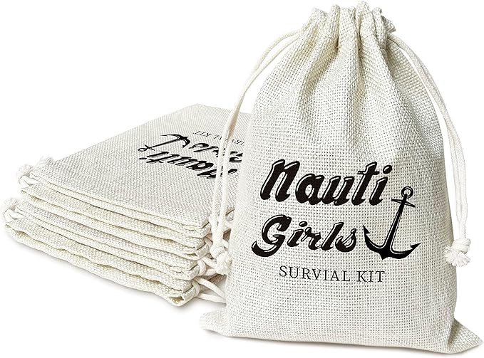 Hangover Kit Bags, Nautical Anchor With Drawstring Gift Bag, for Bridal Shower, Wedding, Travel, ... | Amazon (US)