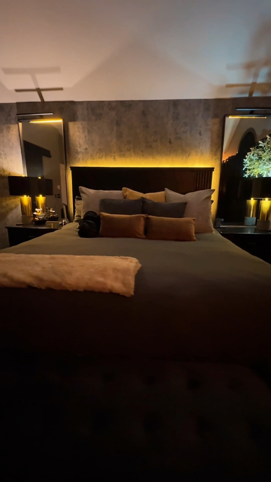 We did a thing…. 
•
Although this isn’t my normal content, I still wanted to share! Only a few know that I was busting my butt around my birthday to complete this project. We were able to finish Labor Day weekend and I’ve been smiling at all the hard manual labor that went into this project!
•
I’ll be posting all the projects we did on my page @trinityuncut so if you’re interested in seeing it all come together, head over there! 
•
This project was special to me because I was able to test my skills I learned from my mom and dad. When my Dad saw it he was so proud. 🥹❤️
•
I definitely challenged myself with doing projects that I normally don’t do without help like using a skill saw, installing ceiling fans, hanging a barn door and other things. Even TV was proud of the things she didn’t think she could do during this project! That barn door kicked our AZZ though 😩🤣🤣
•
And of course everything will be linked in my Amazon store 🖤🩶🖤
•
Sooo what do you think?!
•
I have been wanting to do something to the master bedroom for some time now but the way my ADHD is set up, I kept putting it off. 
•
Side note- I managed to burn myself 3 times in one week so I definitely had war wounds 😩🤣🤣
•
#remodeling #bedroomupdate #woodwork #beforeandafter  #creativity #diy #barndoor  #masterbedroom #millennialgrey  #concretewallpaper #inspiration #tiktoktaughtme 

#LTKVideo #LTKHome #LTKFindsUnder100