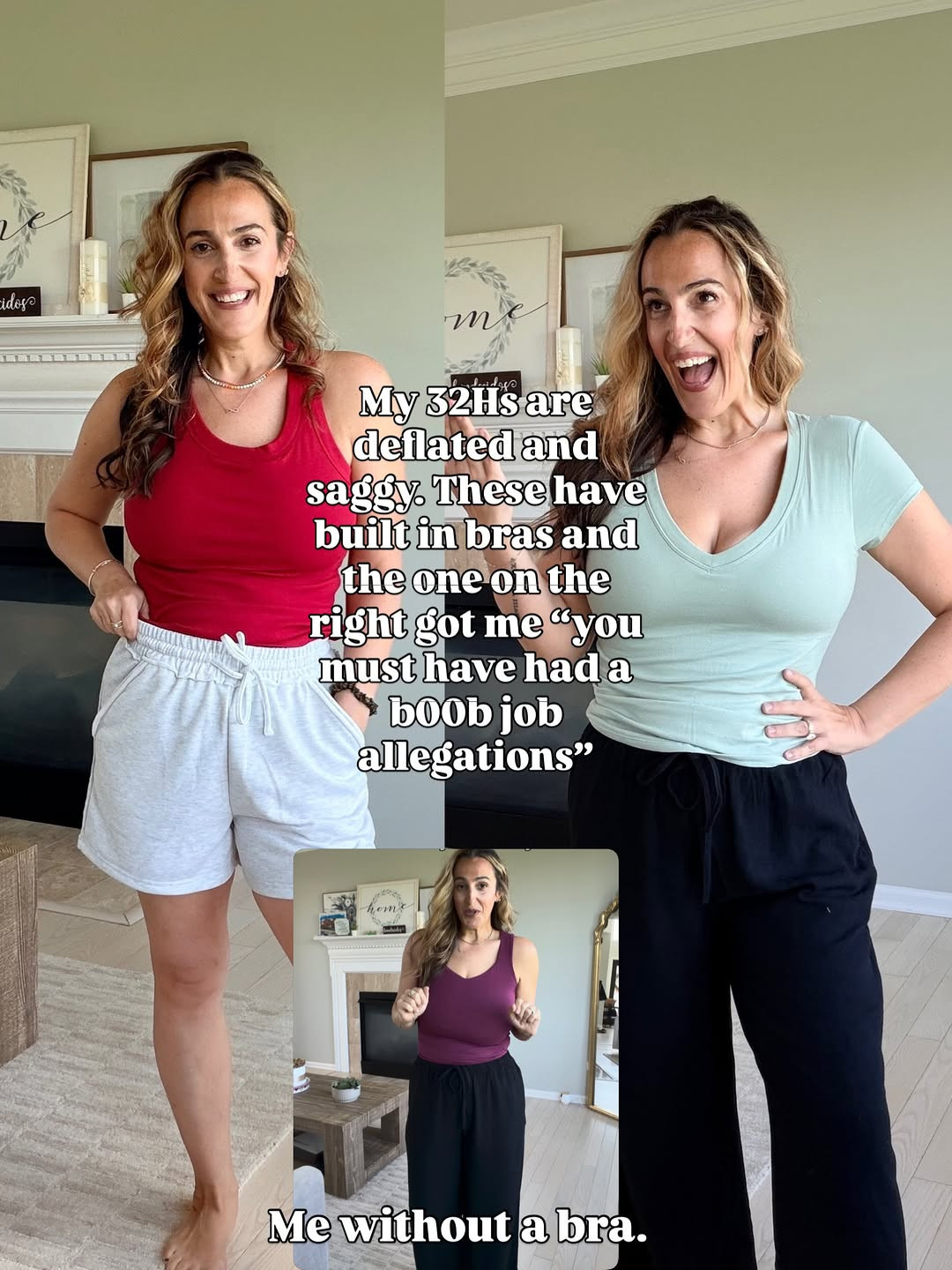 Wearing a medium. 
#builtinbra #basictee #summertee
#supportivetee 

 #LTKootd #LTKOver40 #LTKMidsize