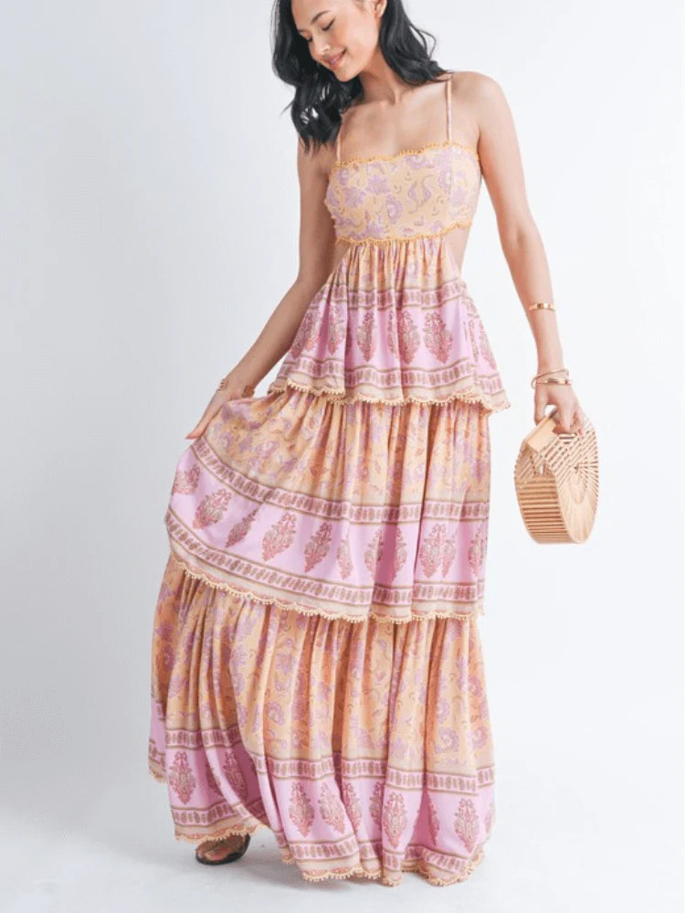 Paia Boho Tiered Maxi Dress | Confête