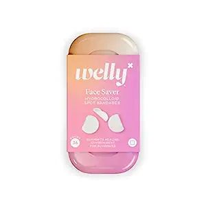 Welly Bandages - Face Savers, Hydrocolloid Acne Blemish Patch, Adhesive, Small Spot Shape, Clear ... | Amazon (US)