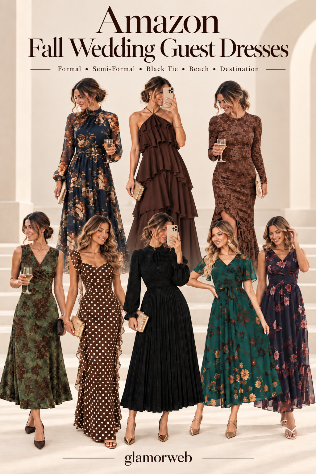 Amazon fall wedding guest dresses that are actually so pretty 🍂🤎 I found options for basically every kind of wedding—formal, semi-formal, black tie, beach, destination, cocktail, and outdoor fall ceremonies. Think rich autumn colors, romantic florals, elegant maxis, lace details, flowy silhouettes, and dressy styles that feel perfect for September, October, and November weddings. So many cute options if you’re trying to find something that looks elevated without making wedding guest shopping stressful ✨

#AmazonFinds #AmazonFashion #AmazonWeddingGuestDress #FallWeddingGuestDress #FallWeddingGuest #WeddingGuestDress #WeddingGuestStyle #FallWeddingOutfit #FormalWeddingGuest #SemiFormalWedding #BlackTieWedding #BlackTieWeddingGuest #BeachWeddingGuest #DestinationWeddingGuest #CocktailDress #FormalDress #FallDresses #AutumnWeddingGuest #SeptemberWedding #OctoberWedding #NovemberWedding #WeddingSeason #FallFashion #FallStyle #WeddingGuestOutfit #AmazonDresses #AffordableFashion #WeddingOutfitIdeas #LTKunder$50 #LTKunder$100 

 #LTKSeasonal #LTKSaleAlert #LTKWedding
