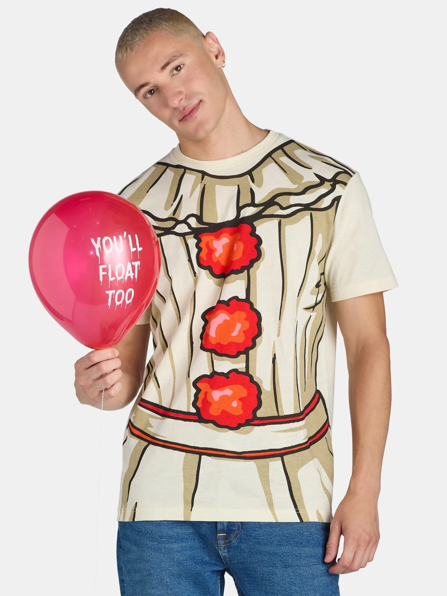 Pennywise IT Men's Halloween Graphic Tee with Short Sleeves, Sizes XS-3XL | Walmart (US)