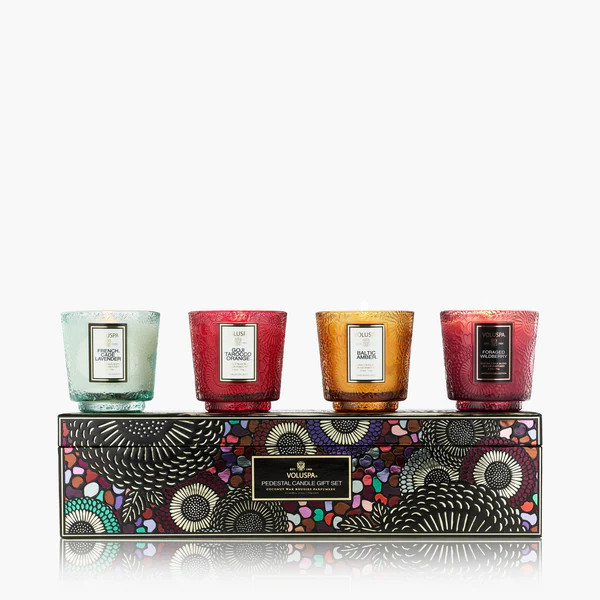 Japonica Best Sellers - 4 Petite Pedestal Candle Gift Set | Voluspa