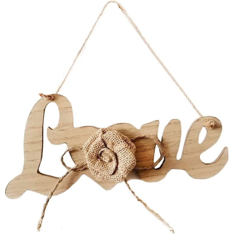 Love Wooden Sign Cutout Love Wood Letter Hanging Decorative Wood Love Block Home Sign Freestandin... | Walmart (US)