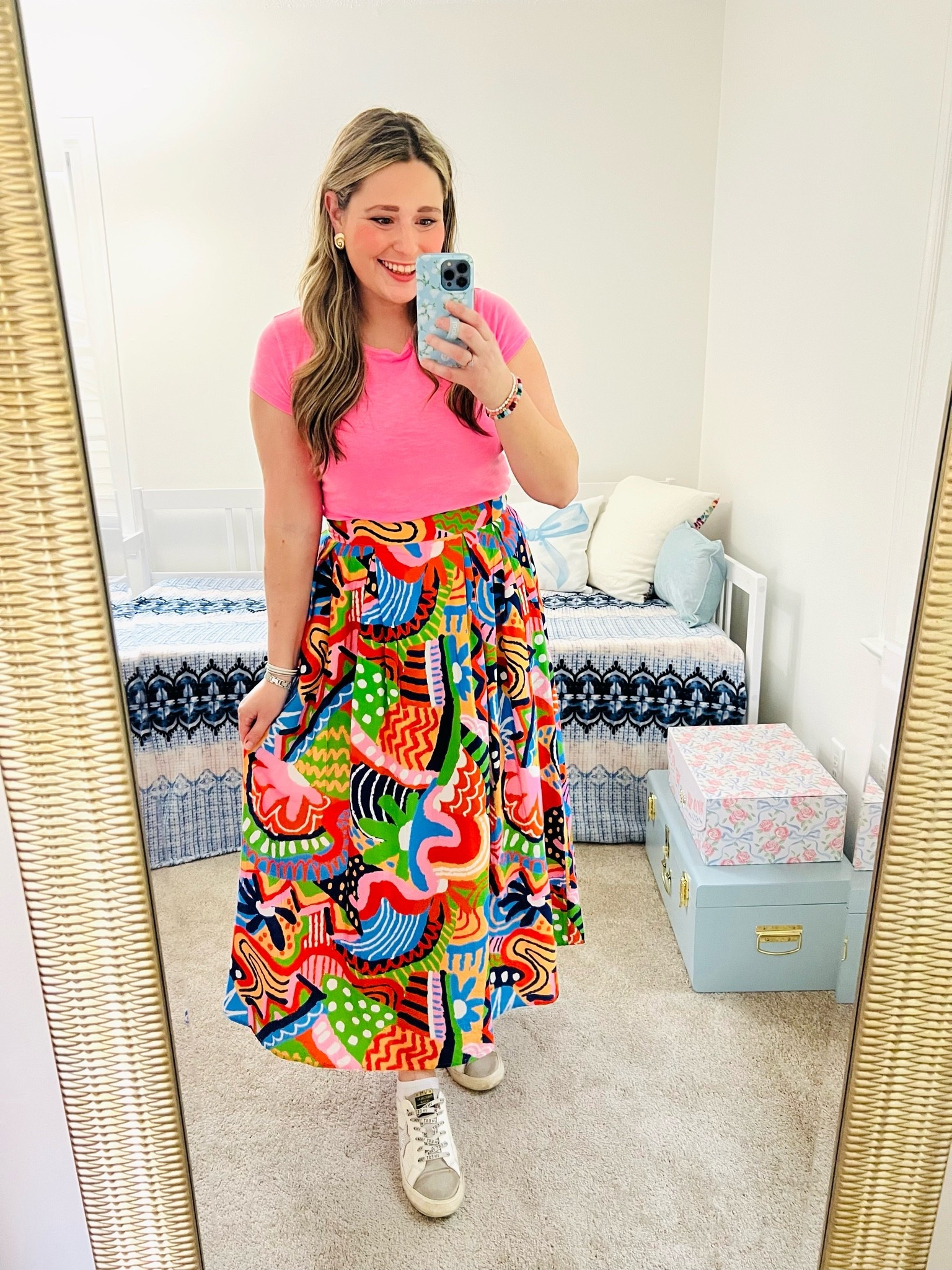 Casual Friday Outfit || Colorful Maxi Skirt

#LTKootd