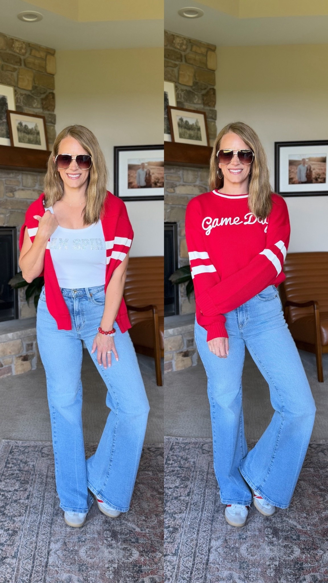 Game day ready in badger red! Available in so many team colors! Our fav target denim too!

#LTKOver40 #LTKSeasonal #LTKPetite