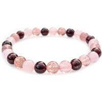 Heart Chakra Healing Crystal Bracelet-Rose Quartz-Garnet-strawberry Quartz-Gemstone Bracelet-Crystal Jewelry-Gemstone Bracelet-Pink Quartz | Etsy (US)