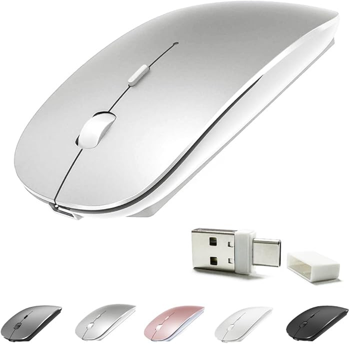 KLO Rechargeable Bluetooth 5.2/3.0/Type-C/USB-2.4G Mouse for MacBook/MacBook air/Pro/iPad, Wirele... | Amazon (US)