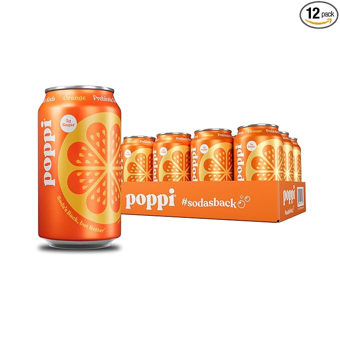 Poppi Sparkling Prebiotic Soda Beverage with Apple Cider Vinegar, Seltzer Water and Fruit Juice, ... | Amazon (US)